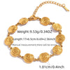 Wholesale Women's Stainless Steel 18K Real Gold Plated Animal Zodiac Starfish And Shell Bracelet