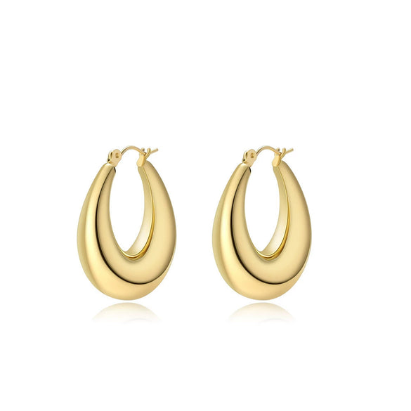 Wholesale Women's Stainless Steel 18K Vacuum Goldplated Geometric Earrings
