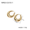 Wholesale Women's Stainless Steel 18K Vacuum Goldplated Geometric Earrings
