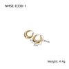 Wholesale Women's Stainless Steel 18K Vacuum Goldplated Geometric Earrings