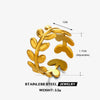 Wholesale Women's Stainless Steel Leaf Ring With Electroplating Treatment