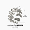 Wholesale Women's Stainless Steel Leaf Ring With Electroplating Treatment