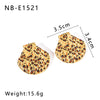 Wholesale Women's Stainless Steel Leopard Geometric Earrings With 18K Vacuum Plated In Furnace Vintage Niche Jewelry