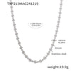 Wholesale Women's 316L Stainless Steel Light Luxury Geometric Triangle Plum Blossom Handmade Chain Plated 18K True Gold Necklace