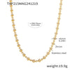 Wholesale Women's 316L Stainless Steel Light Luxury Geometric Triangle Plum Blossom Handmade Chain Plated 18K True Gold Necklace