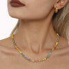 Wholesale Women's 316L Stainless Steel Light Luxury Geometric Triangle Plum Blossom Handmade Chain Plated 18K True Gold Necklace