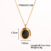 Wholesale Women's Stainless Steel Light Luxury Niche Design Cross Cat Eye Drop Oil Necklace Earrings Suit With Ellipse Pattern And Vacuum Real Gold Electroplating In Pvd Furnace