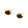 Wholesale Women's Stainless Steel Light Luxury Niche Design Cross Cat Eye Drop Oil Necklace Earrings Suit With Ellipse Pattern And Vacuum Real Gold Electroplating In Pvd Furnace