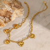 Wholesale Women's Stainless Steel Love Heart Shape Pendant Necklace With Electroplating Treatment