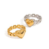 Wholesale Women's Stainless Steel Love Ring With Geometric Shape And Electroplating Processing Non Fading Light Luxury High End Ring