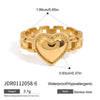 Wholesale Women's Stainless Steel Love Ring With Geometric Shape And Electroplating Processing Non Fading Light Luxury High End Ring