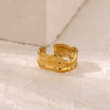 Wholesale Women's Stainless Steel Love Shaped Geometric Ring With Electroplating