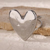 Wholesale Women's Stainless Steel Love Shaped Geometric Ring With Electroplating