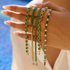 Wholesale Women's Stainless Steel Love Zircon Bracelet Geometric Pattern Electroplated Light Luxury High End Jewelry