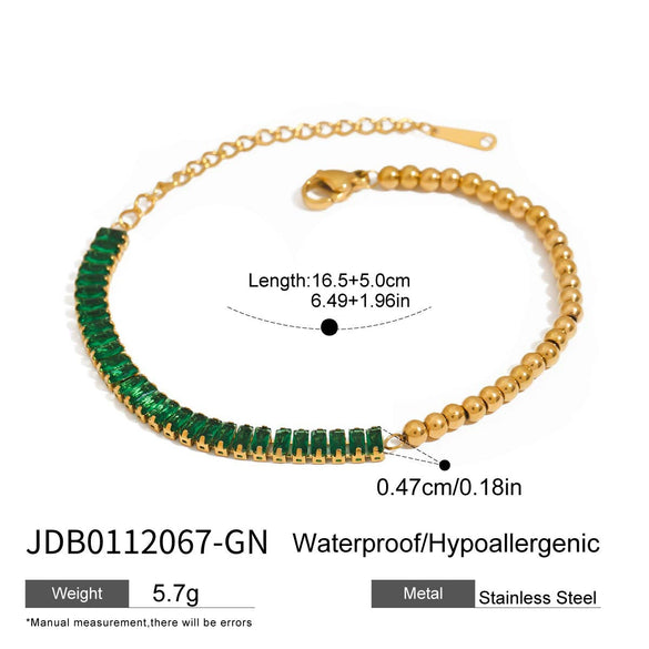 Wholesale Women's Stainless Steel Love Zircon Bracelet Geometric Pattern Electroplated Light Luxury High End Jewelry