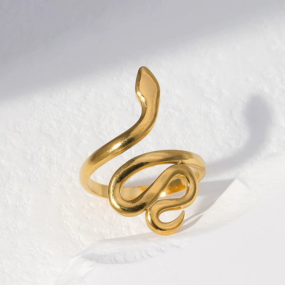 Wholesale Women's Stainless Steel Loveshaped Leaves Pattern Open Ring