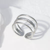 Wholesale Women's Stainless Steel Loveshaped Leaves Pattern Open Ring