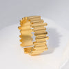 Wholesale Women's Stainless Steel Loveshaped Leaves Pattern Open Ring