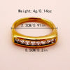 Wholesale Women's Stainless Steel Micro Inlaid Zircon Geometric Small Square Ring With Electroplating