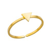 Wholesale Women's Stainless Steel Minimalist Open Finger Ring With Heart And Star Shapes Electroplated