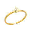 Wholesale Women's Stainless Steel Minimalist Open Finger Ring With Heart And Star Shapes Electroplated