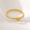Wholesale Women's Stainless Steel Minimalist Open Finger Ring With Heart And Star Shapes Electroplated