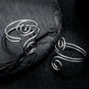 Wholesale Women's Stainless Steel Multi Layer Irregular Geometric Ring Electroplated With 18K Gold