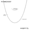 Wholesale Women's 316L Stainless Steel Multilayer Clavicle Chain With Rectangular Zircon Beads Pvd Plated In 18K Gold Light Luxury Geometric Style