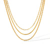 Wholesale Women's Stainless Steel Multilayer Ushape Geometric Necklace With Electroplating Vacuum Real Gold In Furnace Treatment