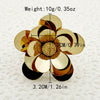 Wholesale Women's Stainless Steel Multipetal Flower Open Ring With Weaving Design
