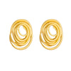 Wholesale Women's Stainless Steel Multiturn Spiral Geometric Electroplated Waterproof Earrings