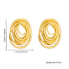 Wholesale Women's Stainless Steel Multiturn Spiral Geometric Electroplated Waterproof Earrings