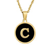 Wholesale Women's Stainless Steel Natural Shell Letter Necklace With Oil Dripping Titanium Steel Pendant And Electroplated 18K Gold