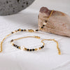 Wholesale Women's Stainless Steel Natural Stone Geometric Beaded Love Bracelet With Electroplating Retro Fashion Jewelry