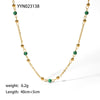 Wholesale Women's Stainless Steel Necklace And Bracelet With Geometric Design Pvdp Furnace Real Gold Treatment