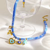 Wholesale Women's Stainless Steel Necklace With Heartshaped And Geometric Pendants Pvd Furnace Vacuum Real Gold Plated