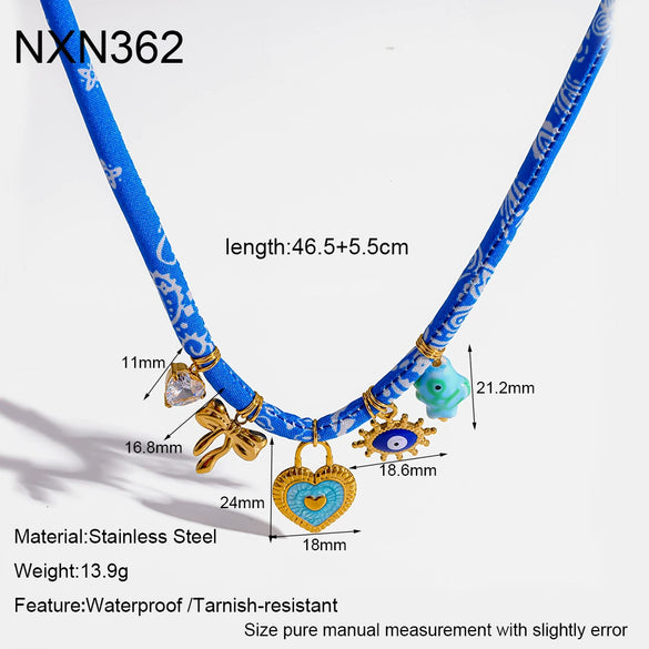 Wholesale Women's Stainless Steel Necklace With Heartshaped And Geometric Pendants Pvd Furnace Vacuum Real Gold Plated