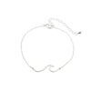 Wholesale Women's Stainless Steel Ocean Wave Irregular Geometric Hollow Electroplated Bracelet