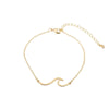 Wholesale Women's Stainless Steel Ocean Wave Irregular Geometric Hollow Electroplated Bracelet