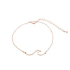 Wholesale Women's Stainless Steel Ocean Wave Irregular Geometric Hollow Electroplated Bracelet