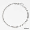 Wholesale Women's Stainless Steel Omega Chain Necklace With Thick And Thin Striped Design And Electroplating Process Geometric Style