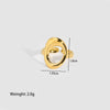 Wholesale Women's Stainless Steel Open Love Ring With Heart Pattern And Pvd Furnace Real Gold Plating