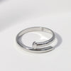 Wholesale Women's Stainless Steel Open Nail Ring With Geometric Design And Electroplating Treatment