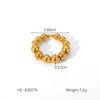 Wholesale Women's Stainless Steel Open Ring Geometric Style Electroplated