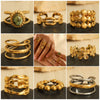 Wholesale Women's Stainless Steel Open Ring Geometric Style Electroplated
