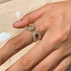 Wholesale Women's Stainless Steel Open Ring Set With Diamonds In Ushaped Original Design