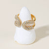 Wholesale Women's Stainless Steel Open Ring Set With Diamonds In Ushaped Original Design