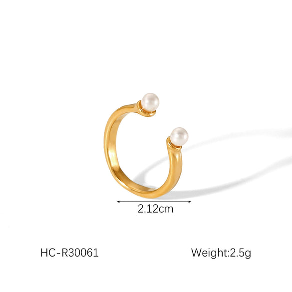 Wholesale Women's Stainless Steel Open Ring With Bow And Geometric Pattern Inlaid Zircon