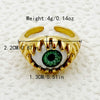 Wholesale Women's Stainless Steel Open Ring With Exaggerated Eyeball Design And Electroplating Treatment