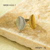 Wholesale Women's Stainless Steel Open Ring With Fan Shell Shape Electroplated In Natural Style